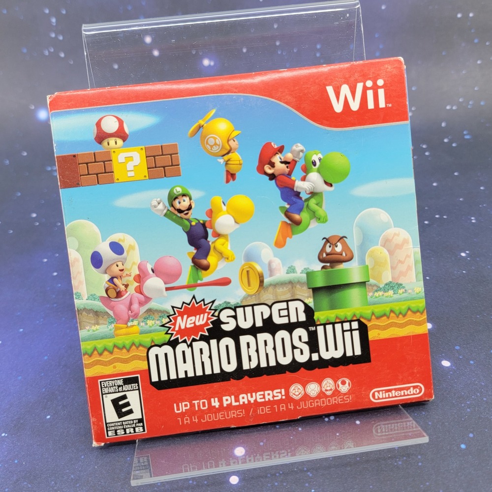 SLIPCOVER SLEEVE ONLY - Nintendo Wii New Super Mario Bros Cardboard No Game